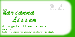 marianna lissem business card